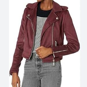 Jou Jou for Versona Deep Red Leather Jacket zs M
